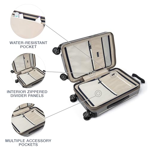 Travelpro Platinum Elite Hardside Carry-On Luggage, Sand, 21-Inch - color: Metallic Sand, size: Carry-on 21-Inch