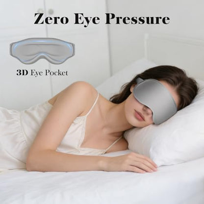 Fygrip 3D Eye Mask Sleep Mask for Men & Women, Grey - color: Grey