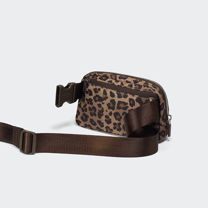 Pander Crossbody Belt Bag for Women and Men, Travel and Everyday Use - color: Leopard Multi