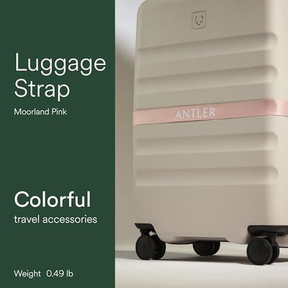 Antler Adjustable Hardside Luggage Strap, Moorland Pink, 67x1.4 - color: Moorland Pink