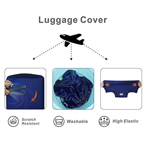 Explore Land Travel Luggage Cover Fits 31-32 inch Case (Gyrotropic, XL) - color: Gyrotropic, size: XL