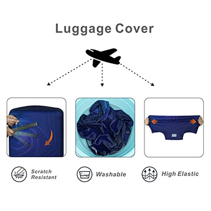 Explore Land Travel Luggage Cover Fits 31-32 inch Case (Gyrotropic, XL) - color: Gyrotropic, size: XL