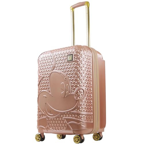 FUL Mickey Mouse Disney Kids Suitcase, Gold - color: Gold, size: 25 Inch