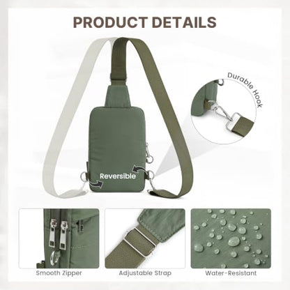 G4Free Small Crossbody Bag for Women, Anti Theft RFID Blocking Travel Purse - color: Sage Green