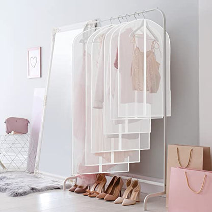 Simple Houseware 40-Inch Translucent Garment Bags with Zipper, 10 Pack - size: 10 Pack - 40"
