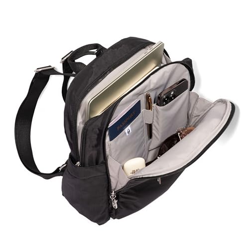 Securtex Anti-Theft Getaway Backpack - 9.4"x13"x5" Travel Safe Bag w/Locking Zippers, Slash-Resistant, RFID - color: Lapis