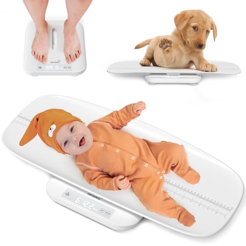 GROWNSY Digital Baby Scale & Pet Scale Up to 330 lbs, White - color: White