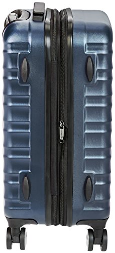 Amazon Basics 21" Hardside Carry-On Luggage with TSA Lock, Expandable, Organized Interior with Divider and Pockets, Spinner Wheels, Navy Blue - style: Navy Blue - Standard