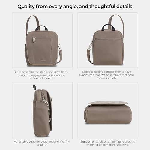 Travelon Anti-Theft Classic Medium Tour Bag - color: Hazelnut