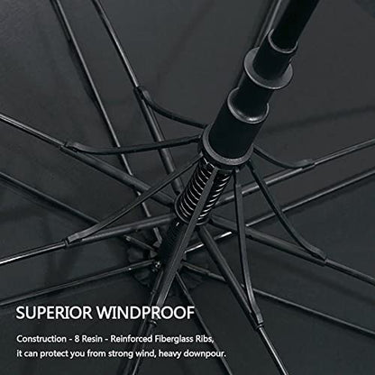 G4Free 47/54/62/68/72 Inch Golf Umbrella Windproof Auto Open Large Umbrella - color: Black, size: 68 inch