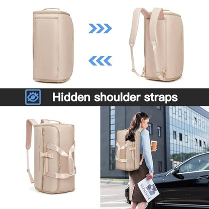 Garment Duffle Bags for Travel,Moulyan Convertible Carry on Garment Bag with Shoe Compartment,3 in 1 Waterproof Travel Suit Bag with Shoulder Strap for Men Women, Pink, Fashion,business - color: Pink