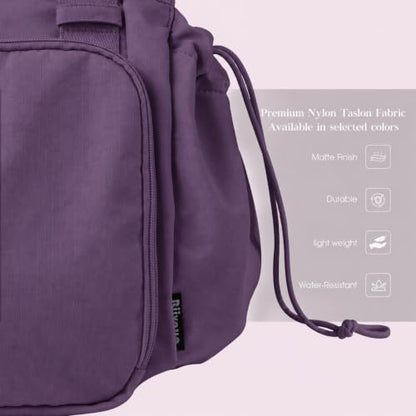 Everyday Bag Tote for Women, Spacious Diaper Bag with 16 Pockets, Durable Travel Bag, Sleek Work Shoulder Bag - color: Twilight Purple