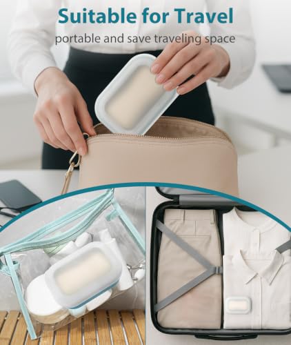 Quatish Compact Leakproof Travel Soap Case, Bar Soap Holder, Bluegreen - color: Bluegreen, size: Regular