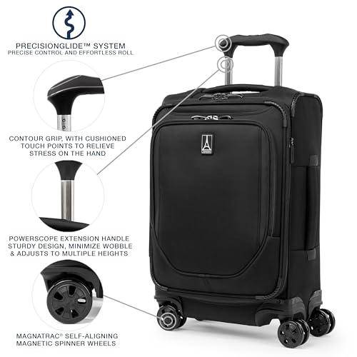 Travelpro Crew Classic Softside Carry-On Luggage, Black, 20-Inch - color: Black
