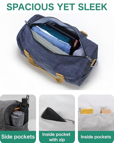 Japan Design Canvas Travel Duffel Bag - Carry-On, CanBoss (Navy) - color: Navy