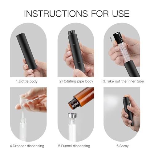 Tekson 10ml Travel Perfume Atomizer, Cologne Spray Bottle, Coffee Sprayer - color: Purple