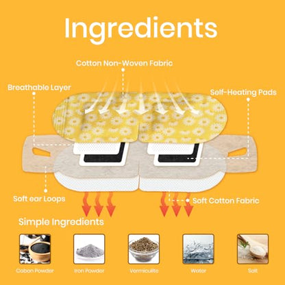 LANNA Heated Steam Eye Mask, Disposable 120 Minutes Chamomile Scent 10 Pcs - color: Chamomile Scent, size: 10 Eye Masks