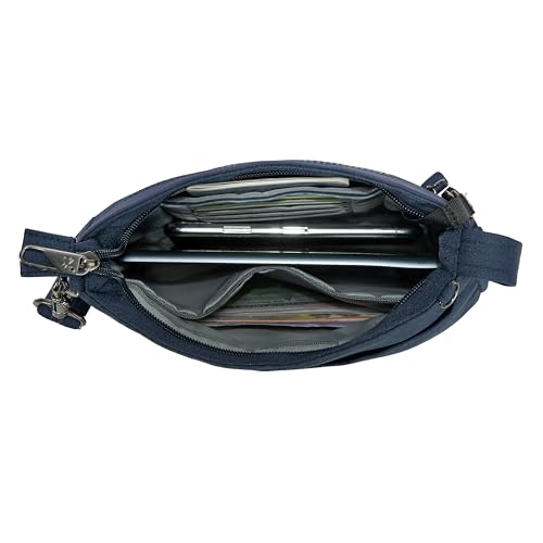 Travelon Anti-Theft Metro Saddle Crossbody - color: Navy Heather