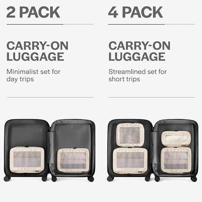 Aerotrunk Compression Packing Cubes for Travel, 2-Pack, Beige - color: Beige, size: 2-Pack