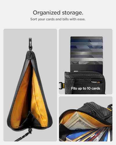 Spigen Life RFID Card Wallet for Men & Women, 10 Cards, Water-Resistant