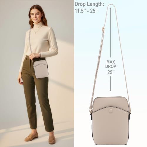 Solene Small Crossbody Bag with Gold Hardware, Mini Shoulder Purse with Adjustable Strap - color: Nude