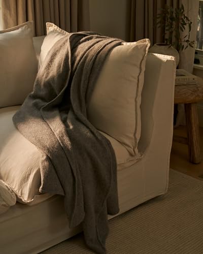 UnHide Knit Alpaca Blanket, Ultra-Soft and Lightweight Throw Blanket - color: Silver Fox, size: Alpaca (60" x 80")