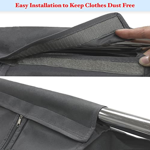 Simple Houseware 30"W x 54"H Garment Cover with Bottom Seal & Clear Window