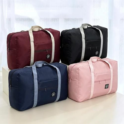 5pcs Foldable Travel Duffel Bag, Lightweight Waterproof Carry,5Colors - color: Red,Black,Pink,Blue,Sky Blue