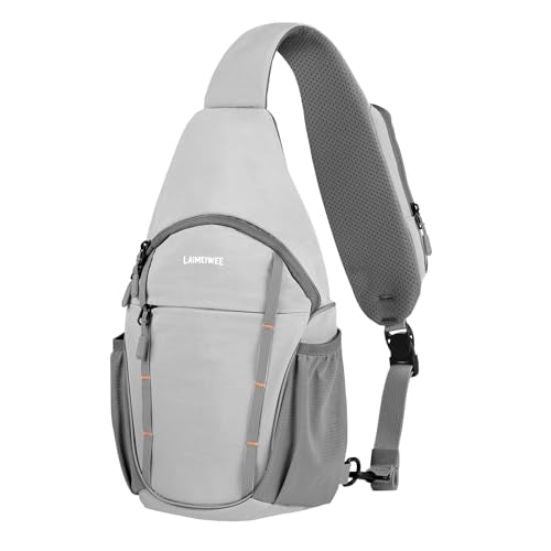 Crossbody Sling Bag, Lightweight Travel Sling Backpack with RFID Blocking - color: Grey