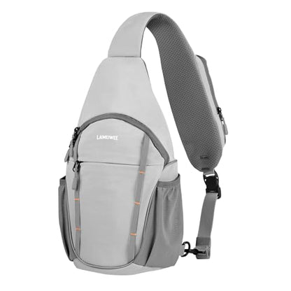 Crossbody Sling Bag, Lightweight Travel Sling Backpack with RFID Blocking - color: Grey