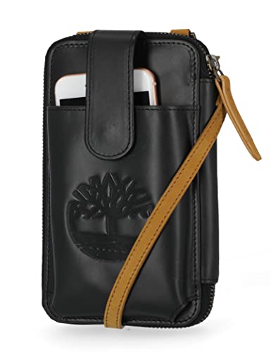 Timberland Women's RFID Leather Phone Crossbody Wallet Bag - color: Black (Altroz)