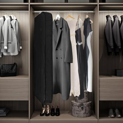 Limoomil 54" Heavy‑Duty Waterproof Women Garment Bag, Long Dress & Gowns - color: Darkgrey, size: 54"*24"*5"