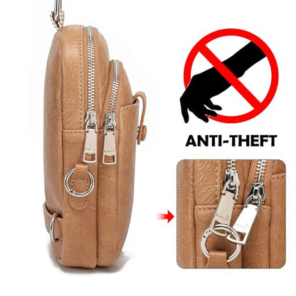 INICAT Small Anti Theft Crossbody Bag for Women,Sling Purse - color: Earth Yellow', size: Large