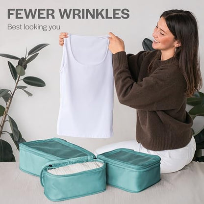 Aerotrunk Compression Packing Cubes for Travel, 6-Pack, Teal - color: Teal, size: 6-Pack