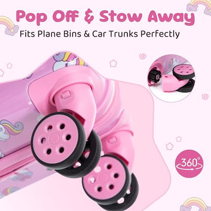 16’’ Kid’s Luggage Set with Spinner Wheels, Hardside with Suitcases,6 Piece - color: Unicorn
