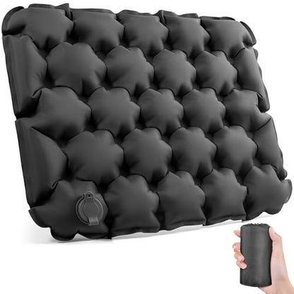 Inflatable Seat Cushion Portable Lightweight Stadium Seat Pad - color: Grey