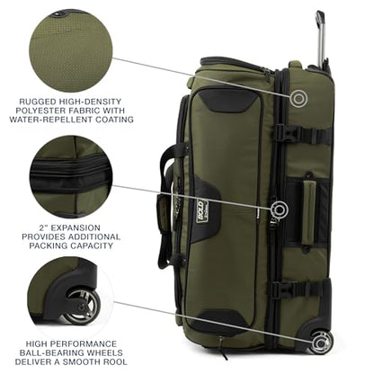 Travelpro Bold Softside Checked Large Luggage & Backpack Set, Olive/Black - color: Olive, size: Large