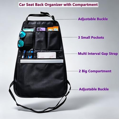Car Seat Back Organizer with Multiple Pockets