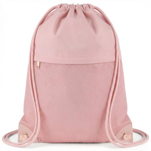 TILYMOL Drawstring Backpack for Sports - Small Gym Bag for Men & Women - color: 1 Pack-pink