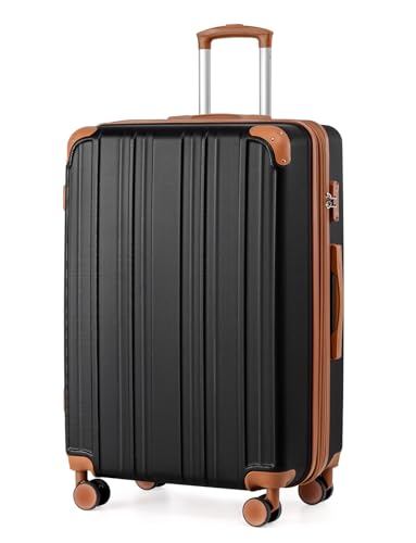 Coolife Luggage, Lightweight and Durable Hardshell, 28 in, apricot black - color: apricot black, size: L(28in)