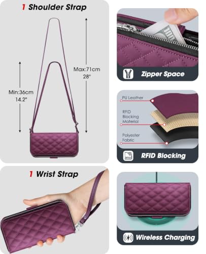 OCASE Crossbody Wallet Case for iPhone 18 Pro Max/ 17 Pro Max, Dark Cherry - color: Dark Cherry, size: iPhone 17 Pro Max/ iPhone 18 Pro Max