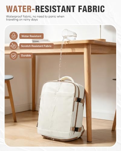 Travel Backpack For Women Men,40×30×20 Carry On Backpack Flight Approved - color: B2-beige With Brown