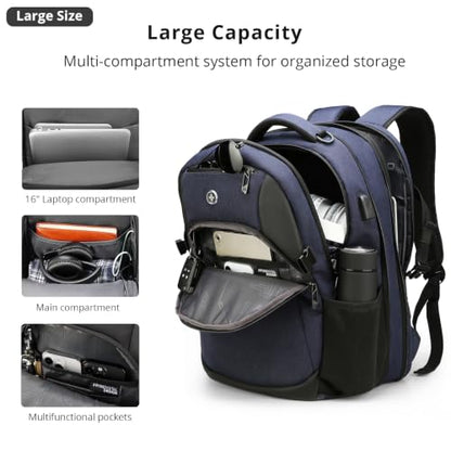 Swissdigital Design Backpack for Men & Women Fit 17-Inch Computer SD1671-12 - color: Blue-l, size: 17 Inches