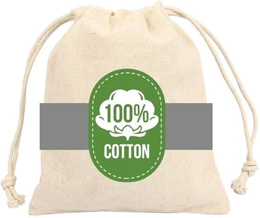 Mayatra's Organic Cotton Laundry Bag Set - Eco-Friendly, 100% Pure Cotton Drawstring Travel Organizer - Large, Foldable & Washable (Pack of 2)