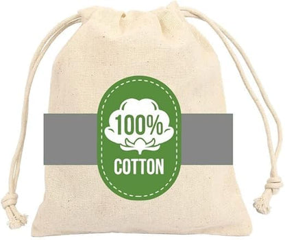 Mayatra's Organic Cotton Laundry Bag Set - Eco-Friendly, 100% Pure Cotton Drawstring Travel Organizer - Large, Foldable & Washable (Pack of 2)