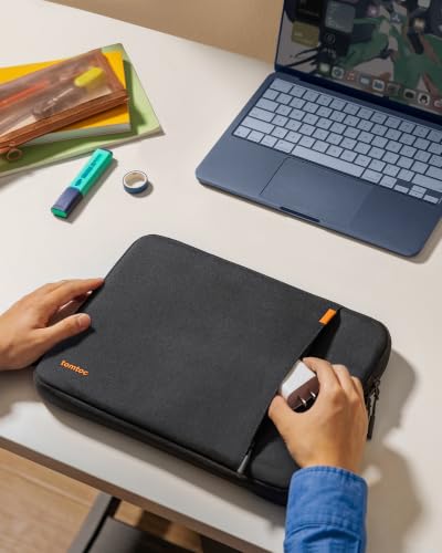 tomtoc 360° Protective Laptop Sleeve 13-inch MacBook Neo A3404 (2026) - color: Black, size: 13 Inch for New MacBook Neo