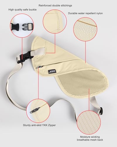 GOX Money Belt for Men Travel, Lemon - color: Lemon