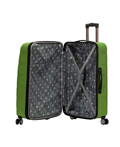 Rockland Melbourne Hardside 3 Piece Expandable Spinner Wheel Luggage Set, (20"/24"/28"), Green - color: Green, size: 3 Piece (20"/24"/28")