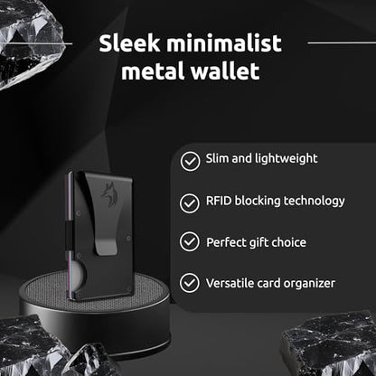 TRAVELINGO Slim RFID Blocking Wallet For Men - Light Weight, Durable & Compact- Minimalist Wallet With Money Clip (Obsidian) - color: Obsidian
