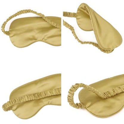 1 Pack Sleep Mask, Silk Eye Mask with Elastic Strap, Blindfold, Soft Silk Sleeping Mask for Girls, Women, Men (Orange) - color: Orange